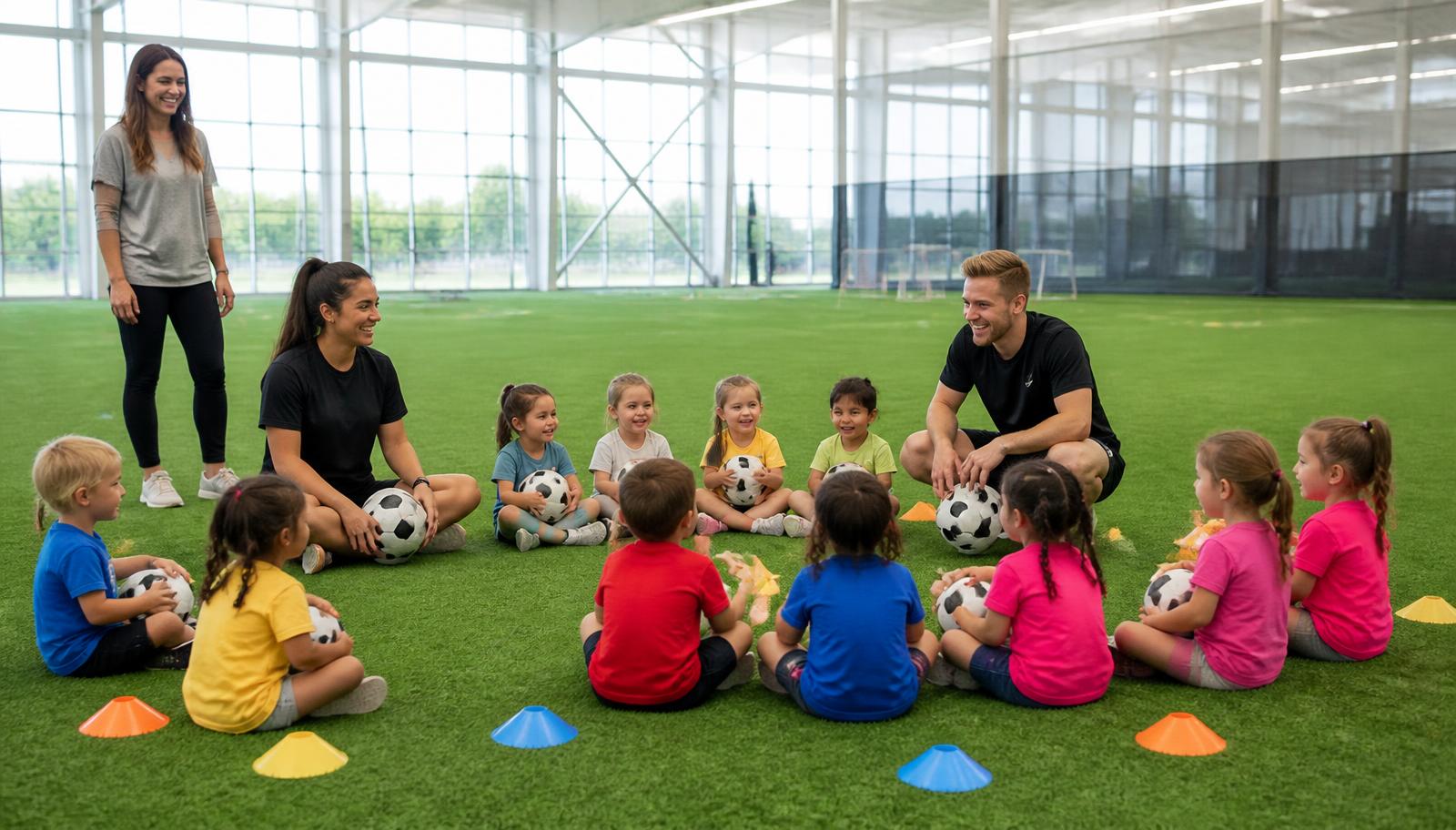 Pre-School Field Trips at PSA Sports Club - athletes mid-action