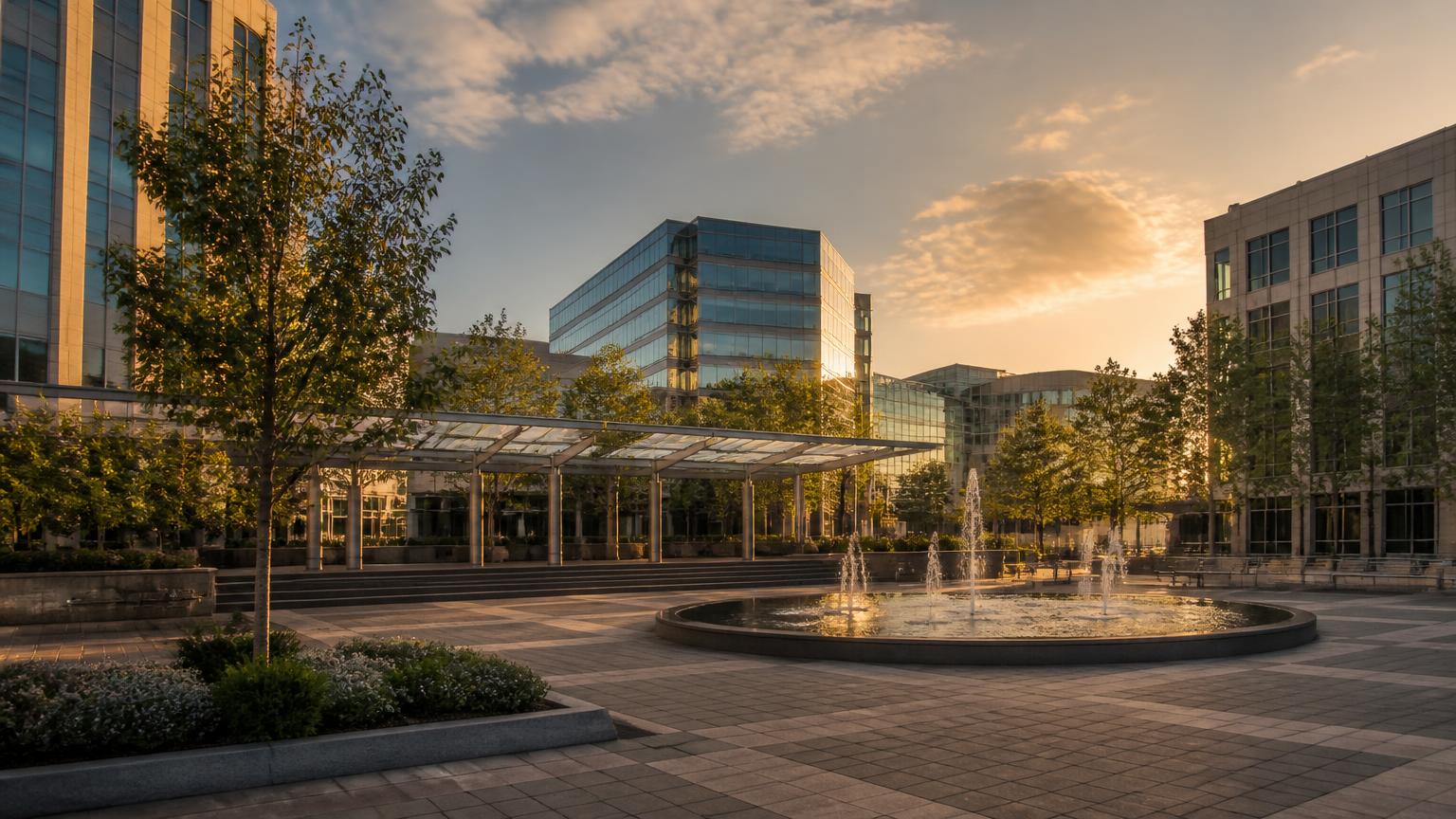 Reston Town Center, a short drive from the club - PSA Sports Club serves Reston, VA